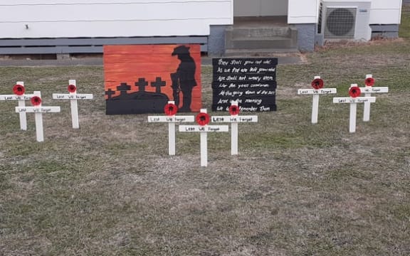 Trudie Mulligan's Anzac display.