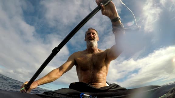 Scott Donaldson in his kayak