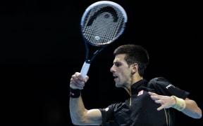 Novak Djokovic in action at the O2