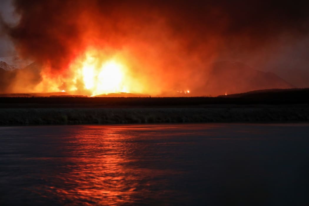 Large fire in Mackenzie District