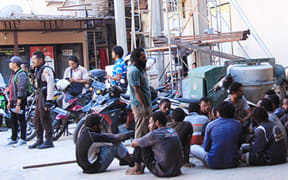 West Papuans arrested by Indonesian police, held at the Jayapura City Police Headquarters, 27 September 2018