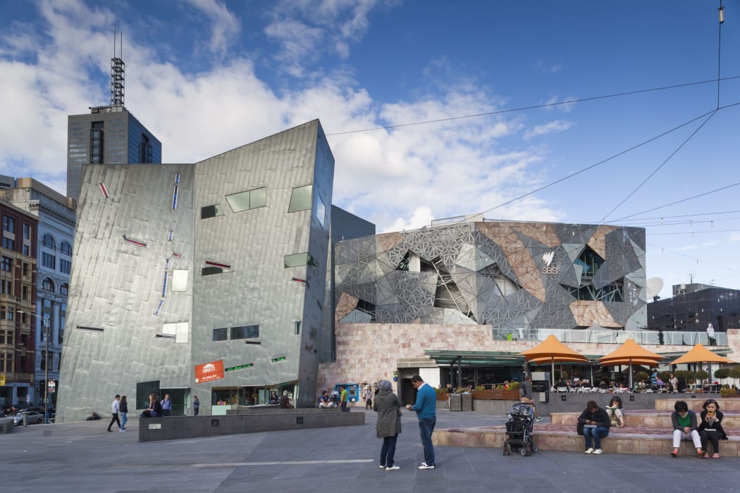 Australia, Victoria, Melbourne, Federation Square, exterior