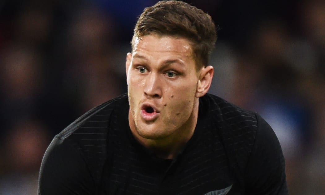 Halfback Tawera Kerr-Barlow during the All Blacks World Cup match against Namibia, 2015.
