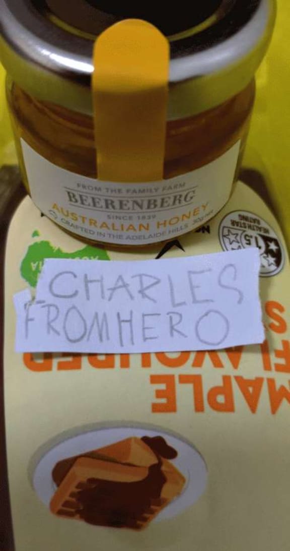 One of the images released by police contained common pantry condiments with a handwritten note.