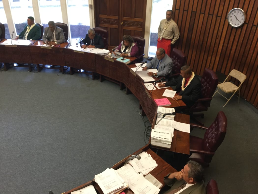 American Samoa's House of Representatives chamber during the vote on the bill to increase salaries.