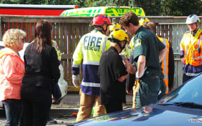 Emergency Rescue and Fire NZ at the scene.