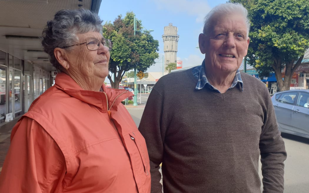 Julia and Gib Baxter reckon it's the wrong time to be building a new civic centre in Hawera.