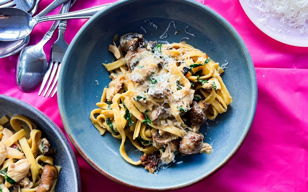 Sam Parish's one pan, one tray chicken fettuccine