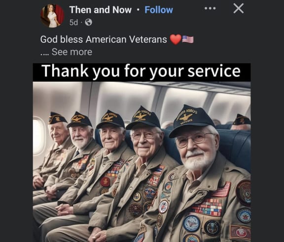 A Facebook post generated by AI.
