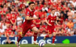 Diogo Jota of Liverpool is seen in action during the Premier League match between Liverpool and Arsenal.