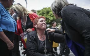 Family friends and ministers turned up to support the request to have the mine opened to recover those who were lost in the explosion. Anna Osbourne, wife of one of the 29 men.