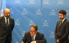 Federated States of Micronesia President Wesley W Simina, signed the BBNJ Agreement at the UN Headquarters in New York, USA. 20 September 2023