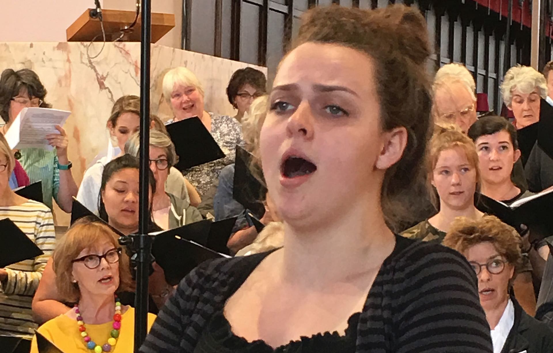 Pasquale Orchard in rehearsal with Orpheus Choir