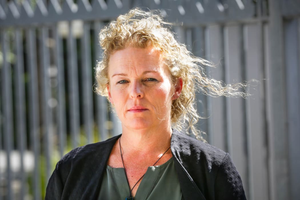 Filipa Payne outside the Australian High Commission in Wellington