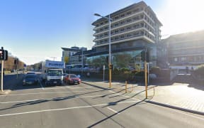 The road outside Christchurch Hospital.