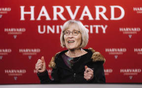 Harvard University economics professor Claudia Goldin speaks after being named this year's Nobel Laureate in the Economic Sciences.