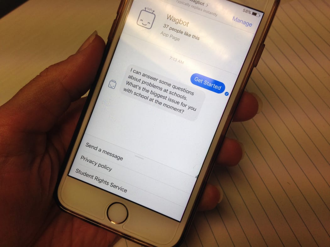 Pupils can interact with the bot on Facebook Messenger.