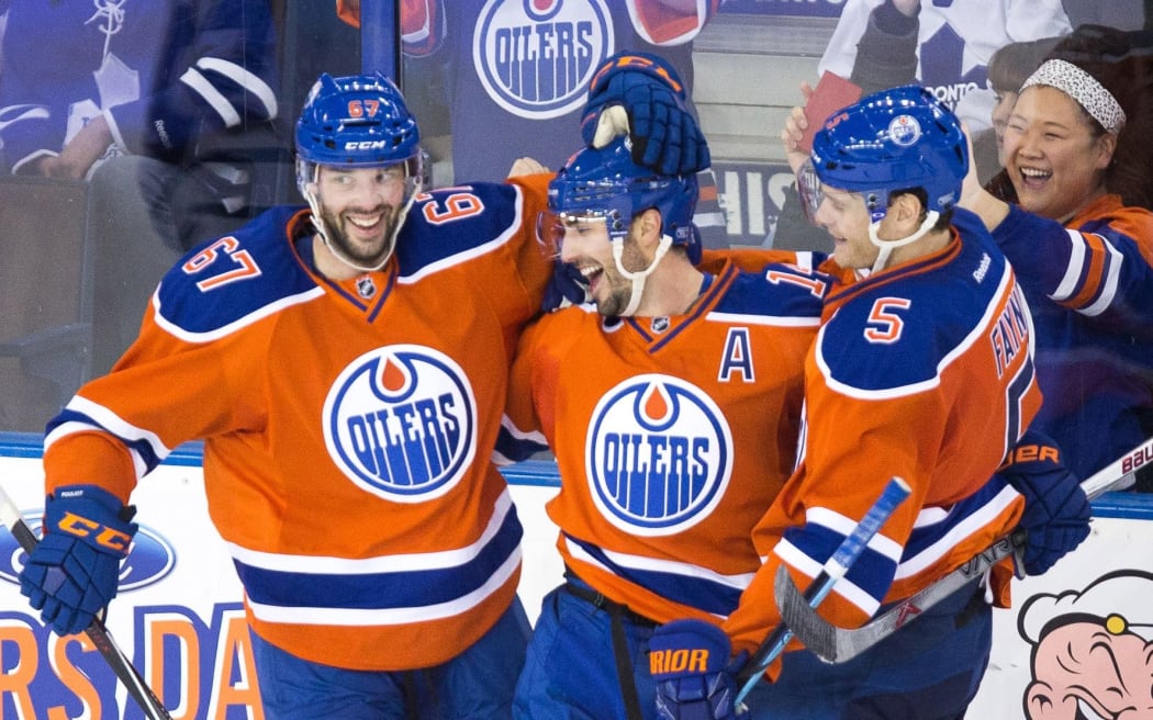 Edmonton Oilers ice hockey players.