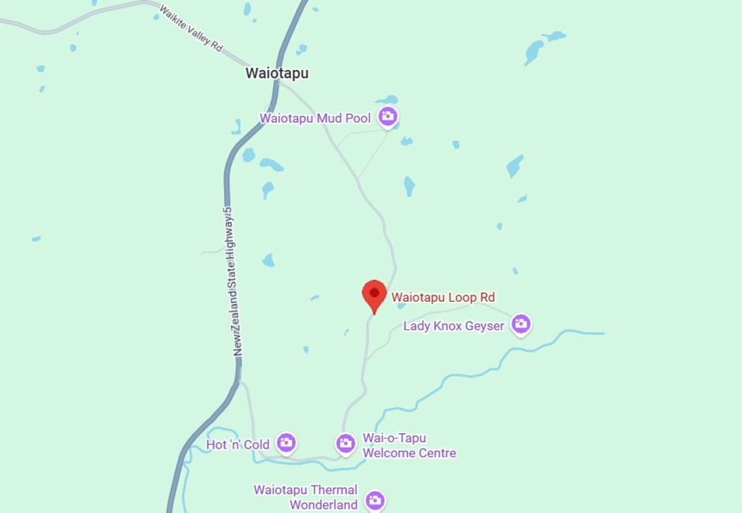 Waiotapu Loop Road lies to the east of State Highway 5, south of Waiotapu.