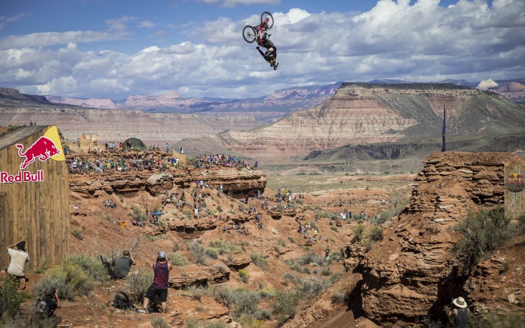 Kelly McGarry in the Red Bull Rampage in in 2014.