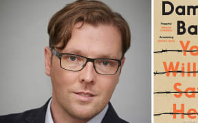 Damian Barr and the cover of his book "You Will Be Safe Here"