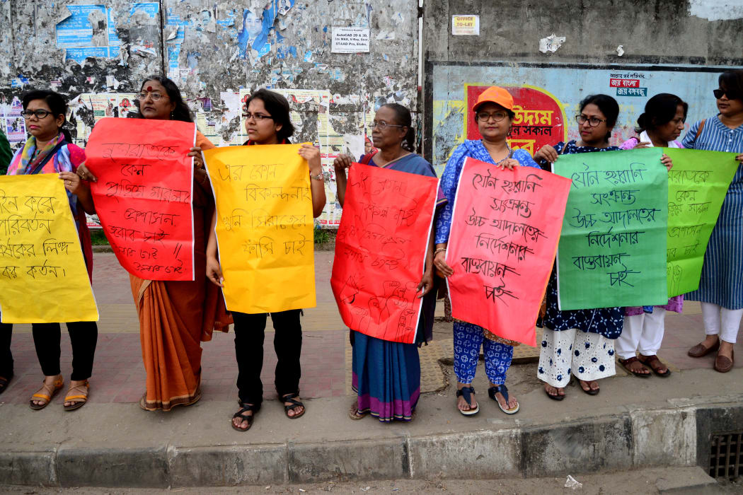 Bangladeshi Different organization continue protests against the murder of Nusrat Jahan Rafi, a madrasa girl from Feni who was burnt in reprisal after sexual abuse charges against the principal, in Dhaka, Bangladesh,.