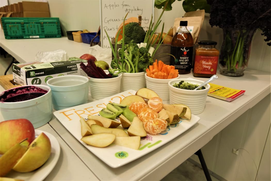 Fresh organic produce at the Food Factory.
