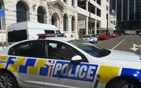 Police cars outside Wellington District Court on Tuesday 17 November