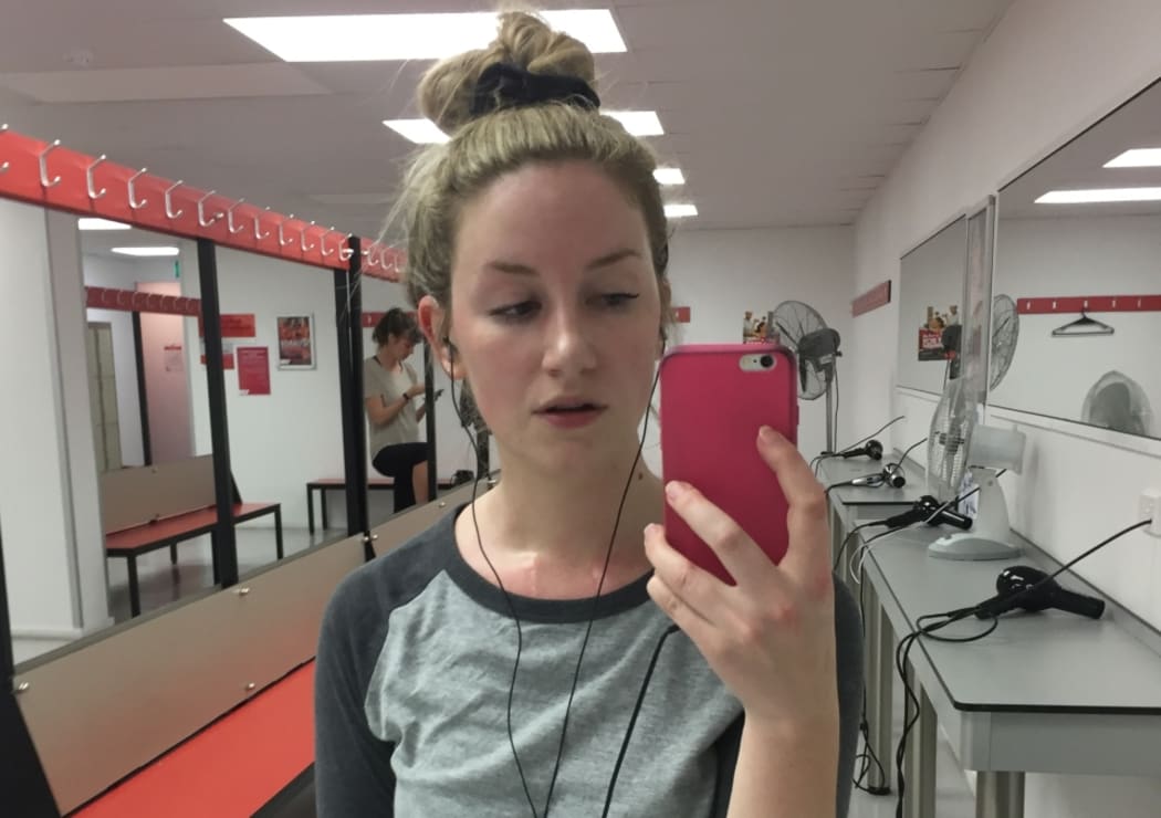 Baby's first (and last) gym selfie. Please note the sweat.