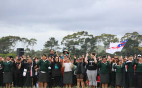 Hundreds of supporters are at Ihumātao.