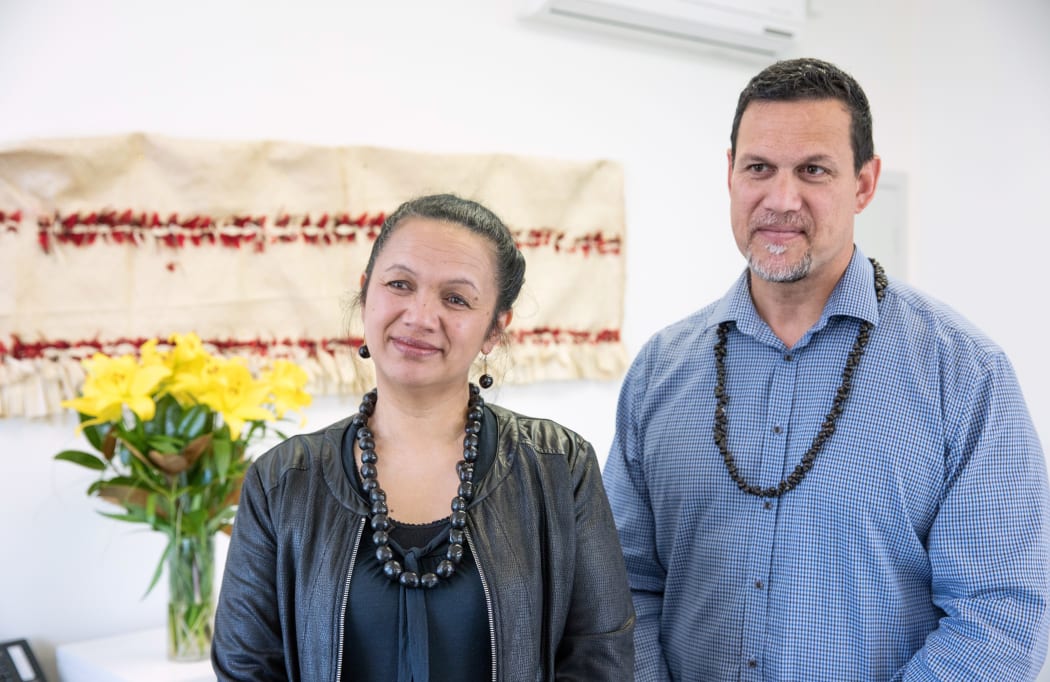 Husband & wife Co-principal's Parehuia Enari (left) and Alaimalo Falefatu Enari (right) at PASS.