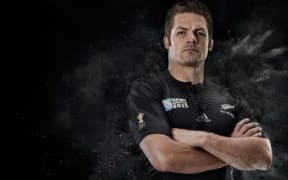 All Blacks captain Richie McCaw in the new Rugby World Cup jersey.