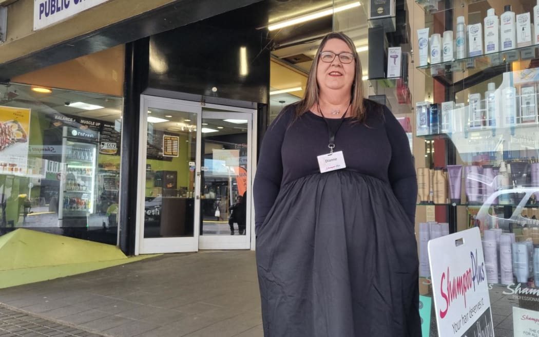 Shampoo Plus owner Dianne Gibbons says anti-social behaviour near her business is frightening away customers.