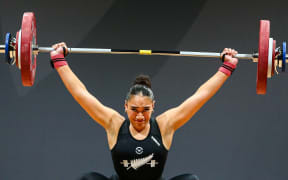 New Zealand weightlifter Litia Nacagilevu.