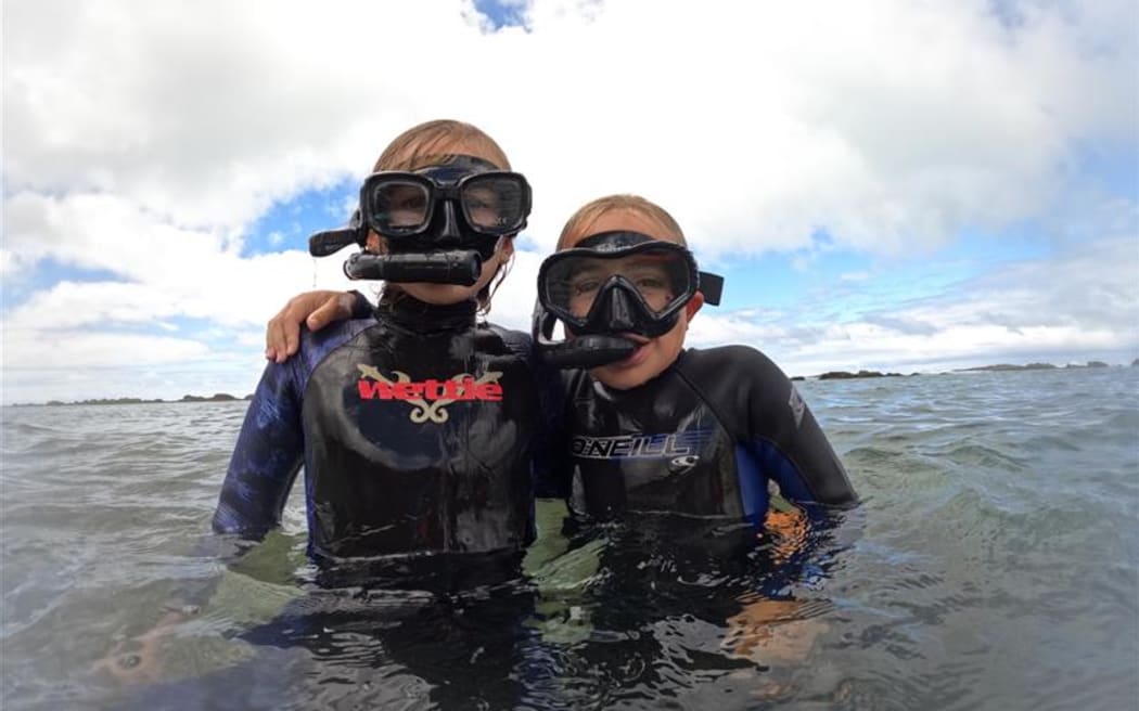 Young divers enjoy the sights of the Te Tapuwae o Rongokako Marine Reserve.