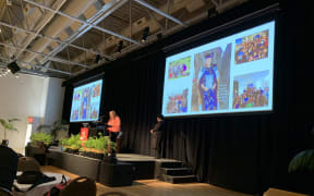 Mother, Tammy, address the Shift Aotearoa conference.