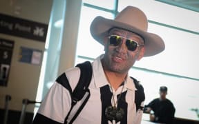 Te Pāti Māori's Rawiri Waititi arrives at Wellington Airport on 16 October 2023 following the election at the weekend.