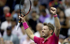Stan Wawrinka celebrates winning the 2016 US Open.