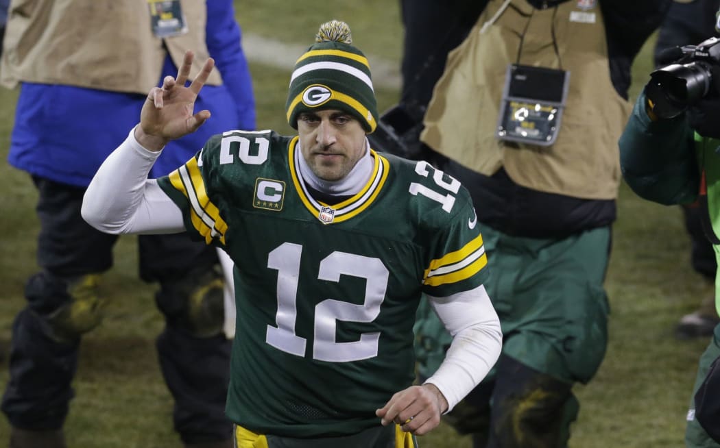 Green Bay Packers' quarterback Aaron Rodgers.