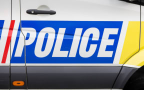 Signage on a police van
