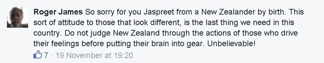 Roger James' comments on Facebook on Jaspreet Singh being question by police.