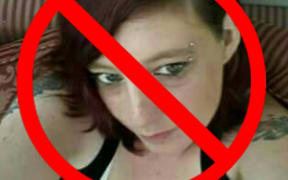 The profile picture of the Krystal Harvey should go to prison Facebook page.