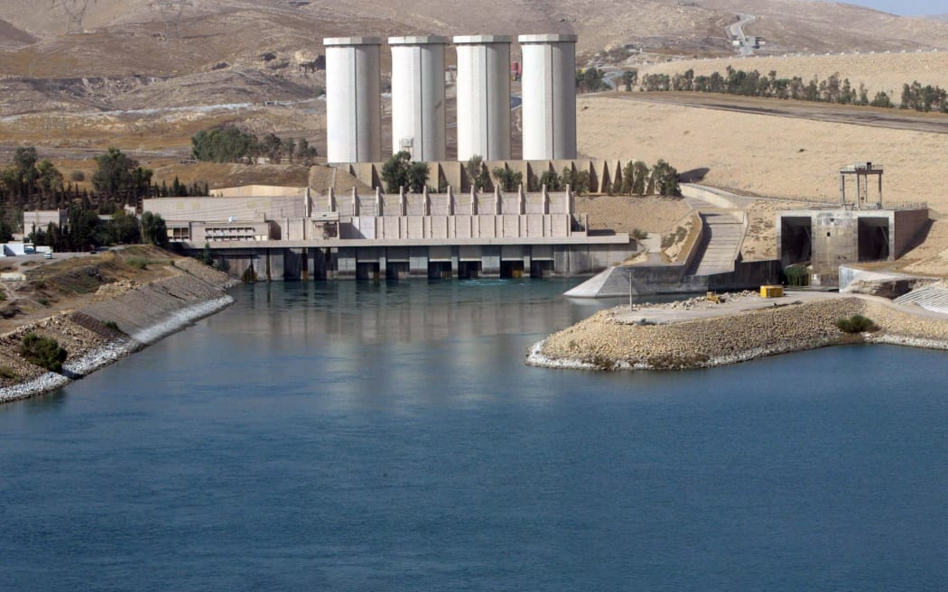 Mosul dam on the Tigris River around 50 kilometres north of the northern Iraqi city of Mosul.