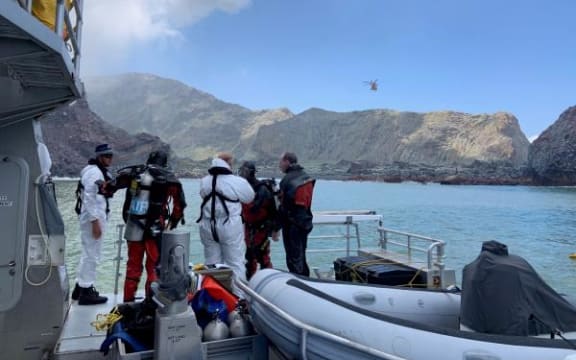 Divers have been facing challenging conditions around Whakaari / White Island.