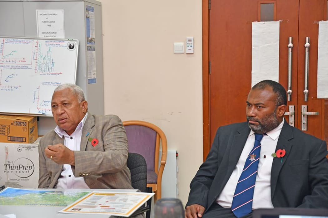 Prime Minister Frank Bainimarama and Health Minister Ifereimi Waqainabete.