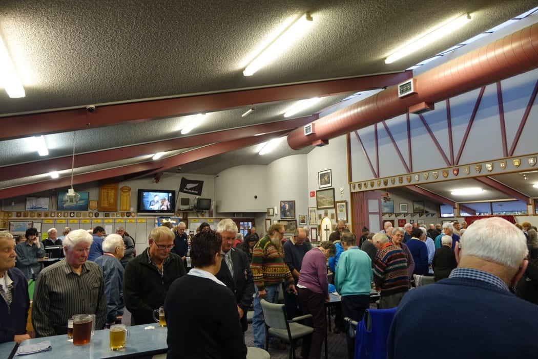 A moment's silence is observed at the Ashburton RSA.