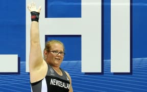 New Zealand weightlifter Tracey Lambrechs.