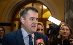 Transport Minister Chris Bishop said the extension will be a ‘critical freight and economic link’. Credit Bruce Mackay / The Post