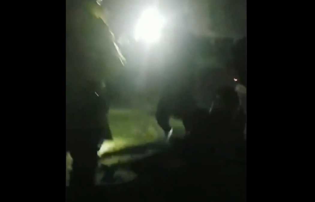 A Twitter user posted a screen grab of the incident when Pania Newton was allegedly pushed over.
