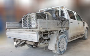 Police are continuing to appeal for and information on a white 2012 Toyota Hilux flat deck Ute, with no registration plates, an orange hazard light on the roof and aluminium dog cages on the back.